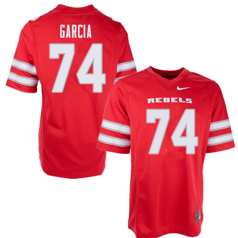 Men's UNLV Rebels #74 Julio Garcia College Football Jerseys Sale-Red